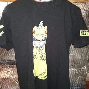 Neff X Nickelodeon Dinosaur Black Tee Sz.Med. EUC